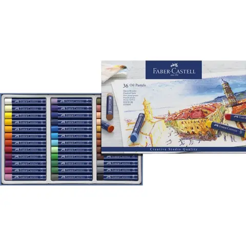 Faber-Castell Creative Studio Oliepastels Etui met 36 Stuks