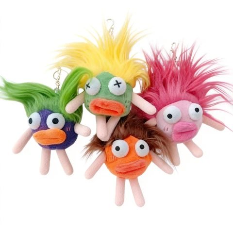 Yespers Jouets en peluche - X10220 - Fruits avec bouche en saucisson, pousse de cheveux - 12 cm - 20 modèles aléatoires