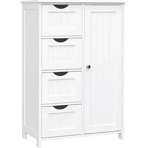 VASAGLE Badezimmerschrank Kommode – Holz, 4 Schubladen, Modell LHC41W