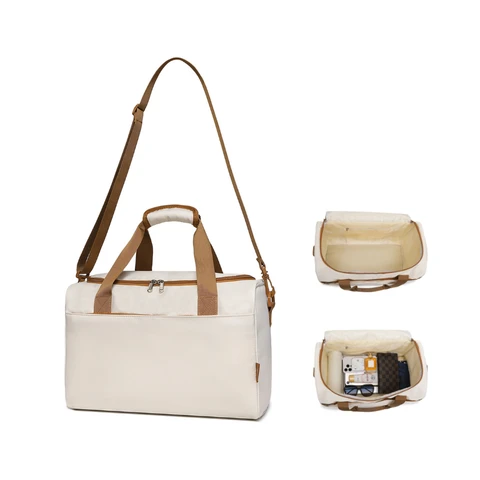 kono 40x20x25 Under The Seat Holdall Cabin Hand Luggage Carry-On Travel Bag 20L (Cream)