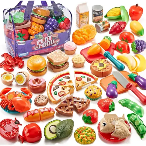 81-Piece Cutting Play Set with Storage Bag