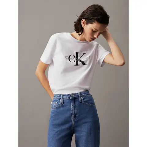 Calvin Klein CORE MONOLOGO T-shirt met reguliere pasvorm Heldewit Dames XL