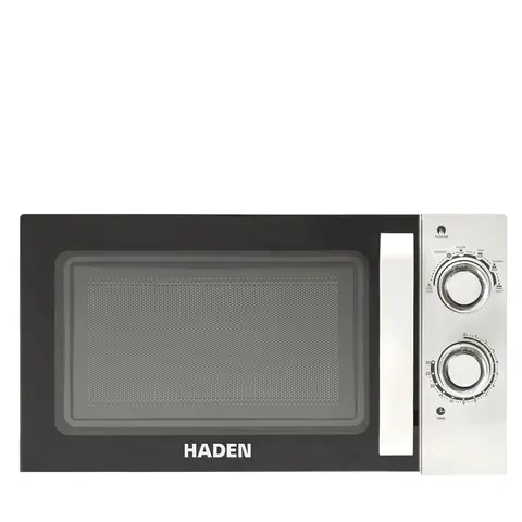 Haden Solo Microwave Oven - 20L, 800W, White, 6 Power Levels, Defrost Function, Easy-to-Use Timer, Compact Design, Ideal for Small Kitchens