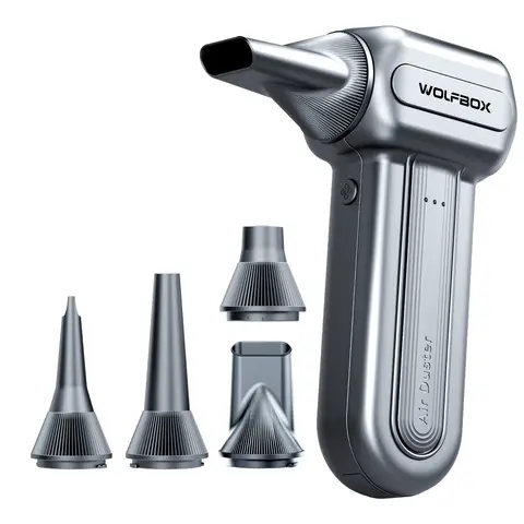 WOLFBOX DF60 Powerful Fan Duster Wireless Air Blower Air Duster 110000RPM 3-Speed Adjustable Portable Fan for Car/Home/Outdoor