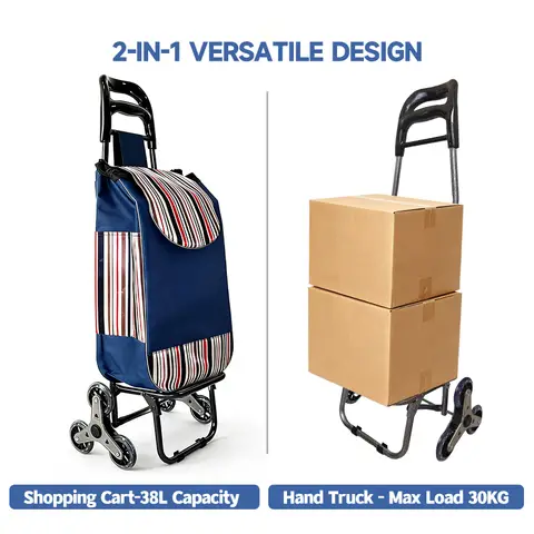 Strong bird 2026 New Model | Ergonomic Handle Compact Stair-Climbing Shopping Trolley， European Hot-Selling Mini Collapsible Cart for Grocery & Home Use, New Year Sale , Top gift picks