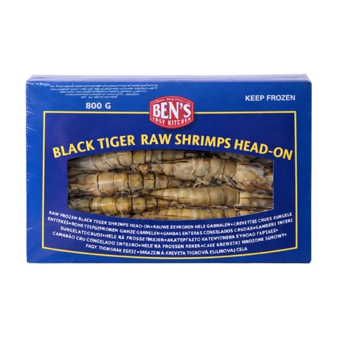 Ben's Black Tiger Garnelen 21/30 (mit Kopf und Schale) 800 g