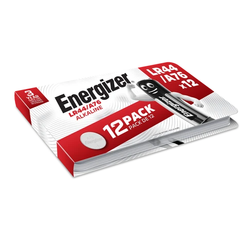 Energizer LR44 / A76 Alkaline Button Batteries – Pack of 12
