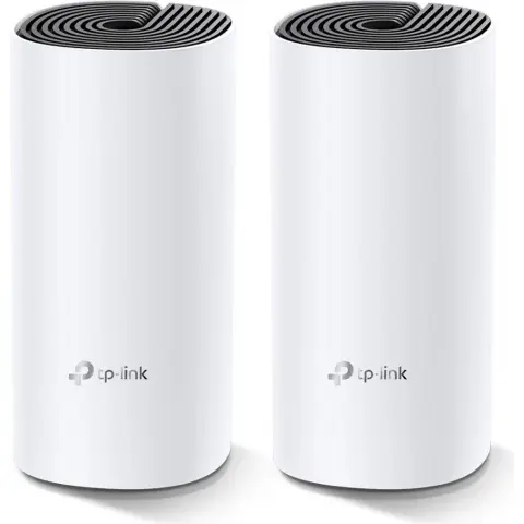 TP-Link Deco M4 Mesh-WLAN-Router AC1200 WLAN-Heimnetzwerk-Komplettlösung (Abdeckung bis zu 260 m², passt in jede Art von Zuhause, Multi-Arbeitsmodi, 2x Gigabit-Ports, 2x Packung) weiß