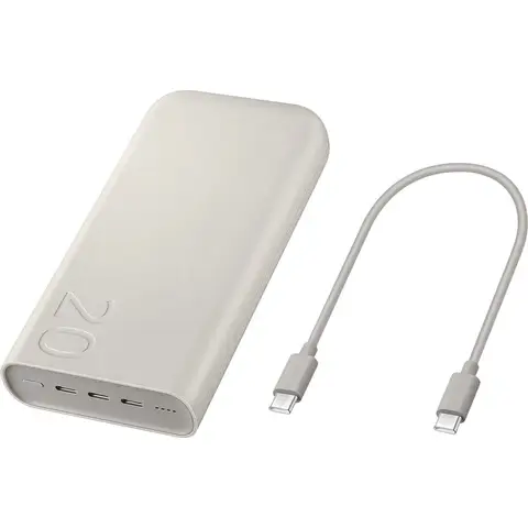 Samsung Powerbank 20.000 mAh 45 Watt Ladekabel (USB Typ-C, 30 cm, 5A)