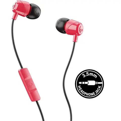 Skullcandy Jib In Ear Earphones with Microphone, 3.5mm jack - Red