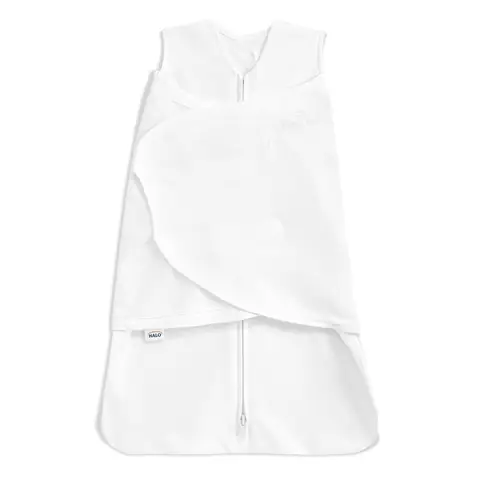HALO® SleepSack® 100% Cotton Sleepsack Swaddle TOG 1.5 3-6 Months White