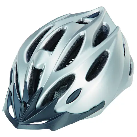 PROPHETE Erwachsenenhelm, INMOLD, 58-61 cm, 250 g silber-grau mit reflektierenden Streifen, TUV/GS