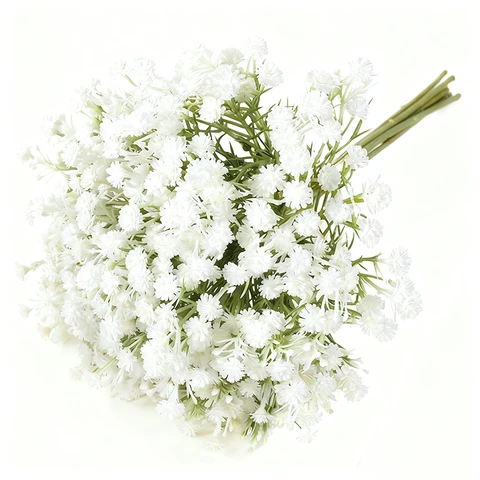 1Pc 12.59in/32cm
Artificial Flowers,Artificial Flowers Artificial Bulk, Real Touch Artificial Gypsophila Bouquet for Wedding Floral Arrangement Party Decor(white)