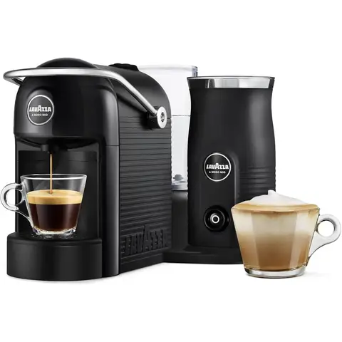 Lavazza A Modo Mio Jolie & Milk EVO Pod Coffee Machine, Integrated Milk Frother, 1.0 L, Black - 18001410