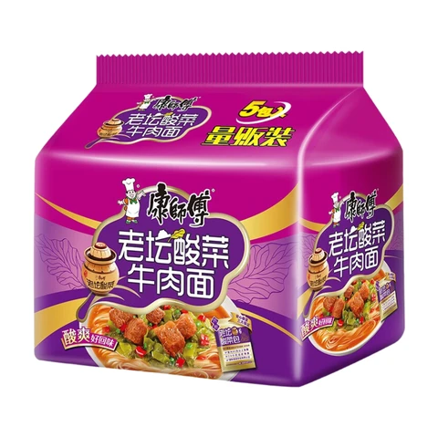 Master Kong Chinese Sauerkraut Beef Noodles 100g*5