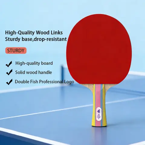 Double Fish Diamond Series 3-Star Children’s Table Tennis Racket Shakehand Single Paddle
