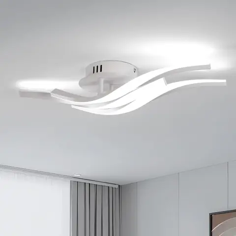 Goeco LED-Deckenleuchte 24W 2700LM 6500K Kaltweiß 52CM Kreativ Modern für Schlafzimmer Wohnzimmer Badezimmer Küche