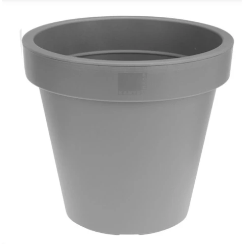 Pot à fleurs rond 40 cm gris clair