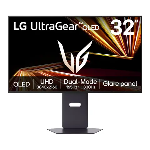 LG UltraGear 32GX850A-B 32 inch OLED 4K UHD, Dual Mode (Max 330 Hz) Gaming Monitor