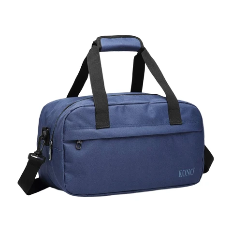 Kono 35x20x20 Holdall Cabin Luggage Travel Bag Under Seat Flight Bag with Shoulder Strap 14L (Navy)