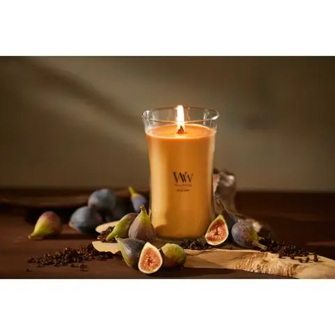 Wood Wick Candle Hourglass Gilded Sands 609g