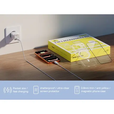 OS-Baseus Gift Box for iPhone 17 Pro 2025 3-in-1 Accessory Set 1C 45W EU