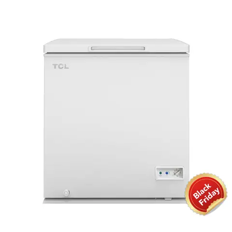 TCL CF182EWE0 Gefrierschrank 140L inklusive Körb, ausgleichsgewichteter Deckel, geeignet für verschiedene Anwendungsszenarien, einstellbarer Temperaturregler, verstellbare Füße [Energieeffizienzklasse E]