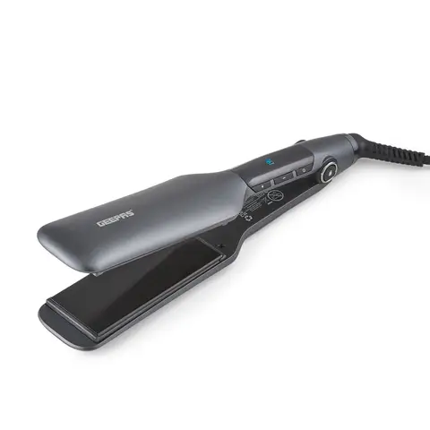 Geepas Thermo Ceramic Hair Straighteners, Adjustable Temperature 150 to 230°C, Auto Shut-Off, Smooth Styling Performance, Black