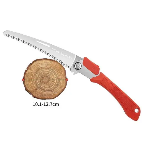 FLORA GUARD Folding Pruning Saw, 8 Inch Heavy Duty Hand Saw, Quality SK-5 Steel, Soft Grip, Wood Gardening Camping Bushcraft
