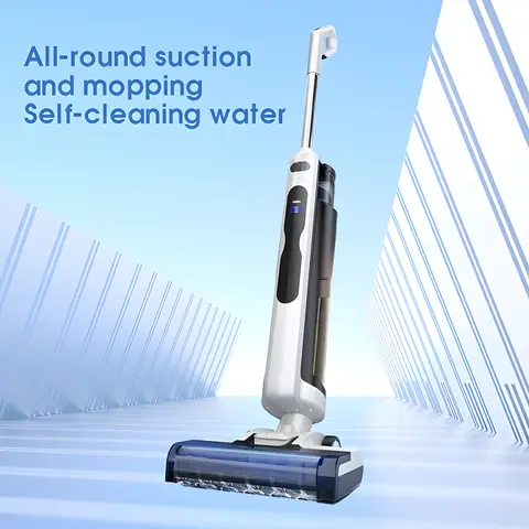 Aspirateur Serpillère Sans Fil 3-en-1 OMESER CL-2001 Sec & Humide avec Aspiration Automatique – Élimine les Poils d’Animaux et Évite les Enchevêtrements – Maison Intelligente