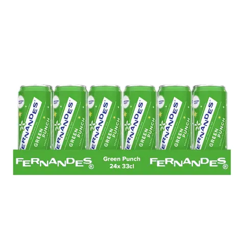 Fernandes Green Punch bruisende frisdrank - 24 x 330 ml