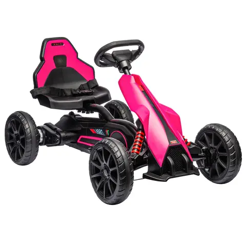 HOMCOM Electric Go Kart for Kids, 12V Battery Powered Drift Kart with Dual Speed, Forward and Reverse, Safety Belt for Boys a