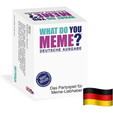 HUCH! | What Do You Meme Deutsche Ausgabe | Kartenspiel für Erwachsene | Partyspiel ab 18 Jahren | Meme-Spiel | Karten- & Brettspiel | Deutsche Version | Für 3+ Spieler ab 18 Jahren