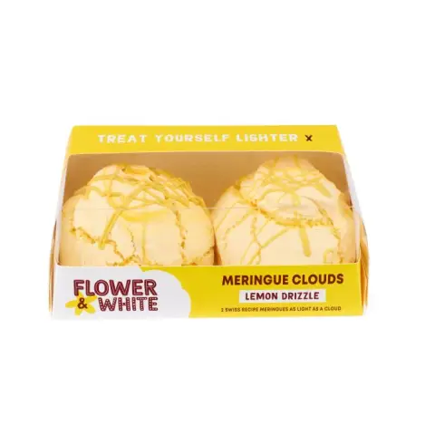 Flower & White - Lemon Drizzle Meringue Clouds Twins - 130g