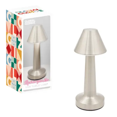 Rechargeable LED Table Lamp - Silver