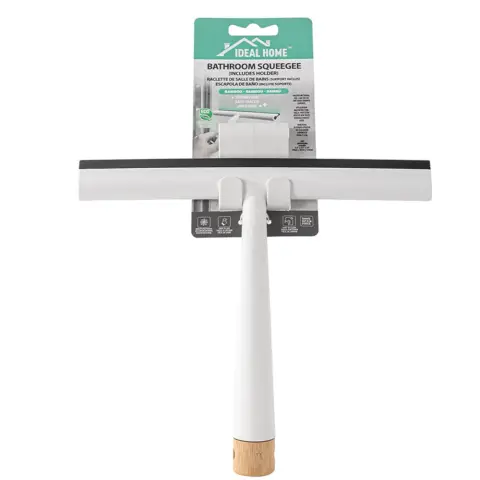 Ideal Home Bathroom Squeegee w/clip Holder