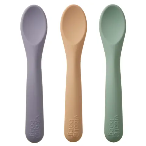 Vital Baby Nourish Silicone Spoons 3 Pack Pastel