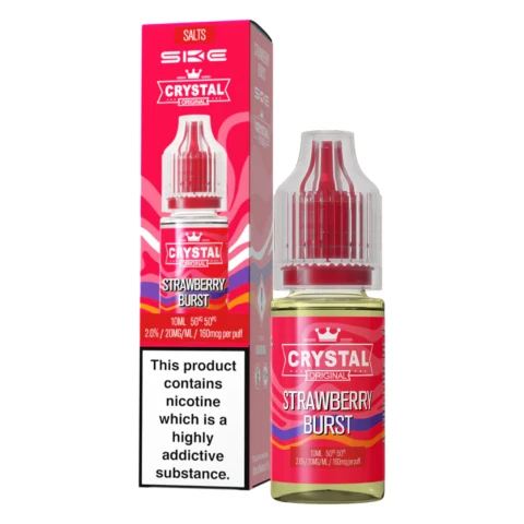 SKE Crystal Nic Salt E-liquid Strawberry Burst 10mg