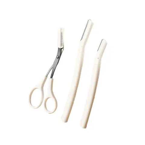 ochama x J.ZAO Kit de 3 rasoirs à sourcils - convient aux débutants - Entretien des sourcils