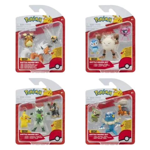 Pokémon - Gevechtsfiguren 3-pack Assorti - (95155-24) /Figuren /Multi