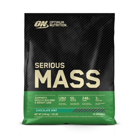 Optimum Nutrition Serious Mass chocolade en munt - 5,45 kg (16 porties)