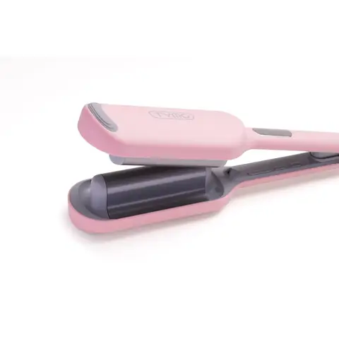 TYMO ROVY Wave Curling Iron - 32mm Tourmaline Ceramic Deep Waver, 9 Heat Settings, Negative Ion Technology, Dual Voltage - Pink