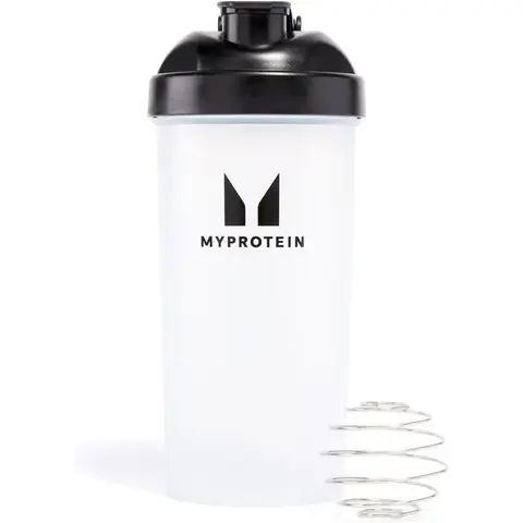 MyProtein Plastic Protein Nutrition Shaker Bottle Clear Black - 600ml