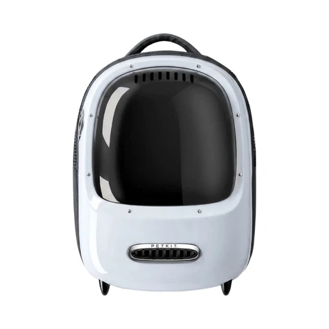 PETKIT Breezy2 Smart Katzenreisebox – Weiß, Smarte Belüftung & Nachtlicht, Ergonomischer Rucksack, 33x30,5x45,7 cm, Für 0-8 kg Haustiere