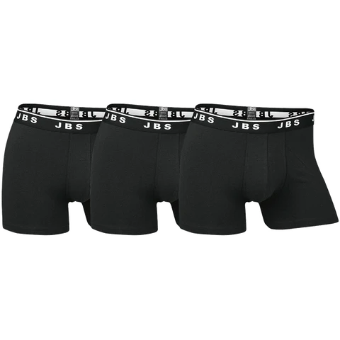 JBS GOTS-zertifizierte Unterwäsche aus Bio-Baumwolle 3er-Pack - Schwarz 2XL