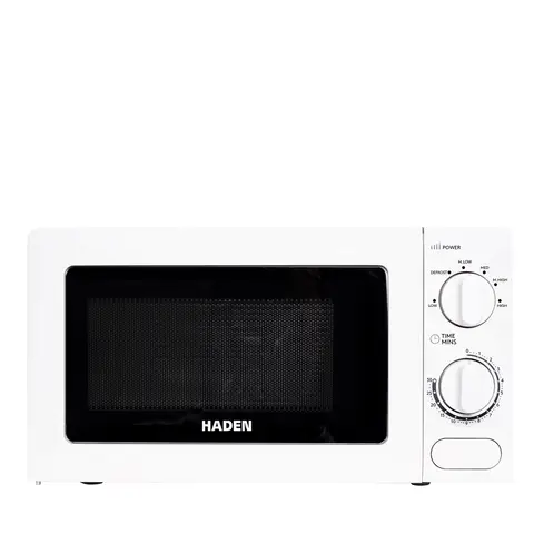 Haden Classic Solo Microwave - 17L, 700W, White, Knob Controls, Push Button Release, 30Min Timer, Defrost Function, 212443