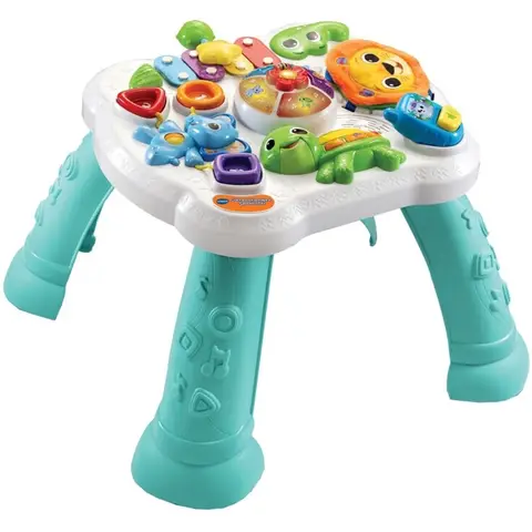 VTech baby dierenvrienden activiteitencentrum - wit en turquoise, 126 x 55 cm