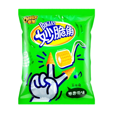 Cheetos Bugles Corn Snacks Green Onion Flavour 65g