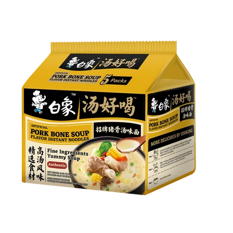 Nouilles BX - Saveur Bouillon d’Os de Porc - Pack de 5 - 565 g