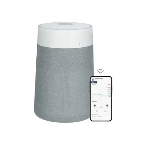 BLUEAIR Air Purifier for Rooms up to 43 m² – Blue Pure 511i Max - Smart, Quiet, HEPASilent Technology, Ideal for Home, Bedroom, Children's room, Against Dust, Allergens, Smoke, Mold, Pet hair - Grey